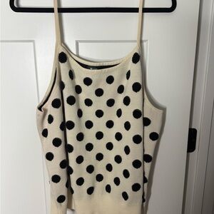 Anthropologie Maeve Cream and Black Top